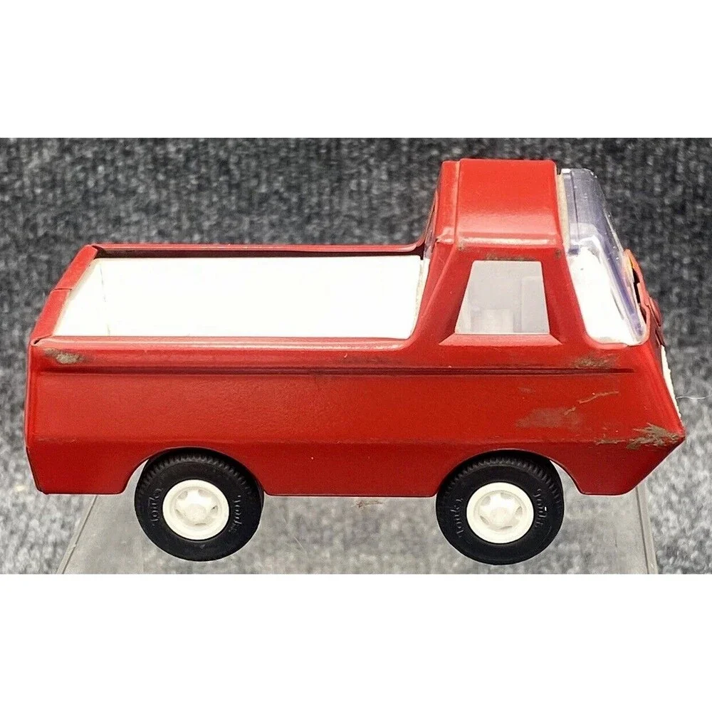 Vintage Tonka Mini Mighty Red Pressed Steel Pickup Truck Toy 55501 USA 4.25